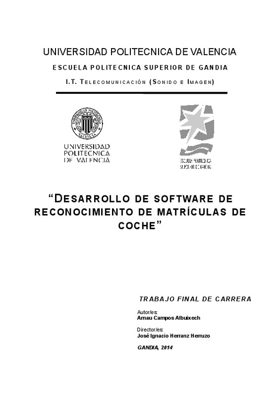 Desarrollo De Software De Reconocimiento De Matriculas De Coche