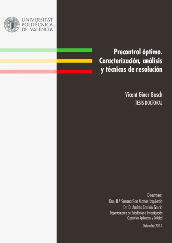 Precontrol Optimo Caracterizacion Analisis Y Tecnicas De Resolucion